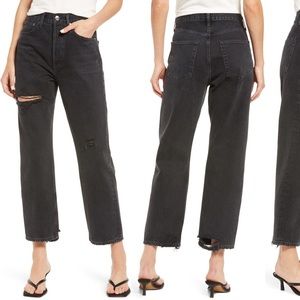 EUC Agolde 90’s high rise cropped straight leg